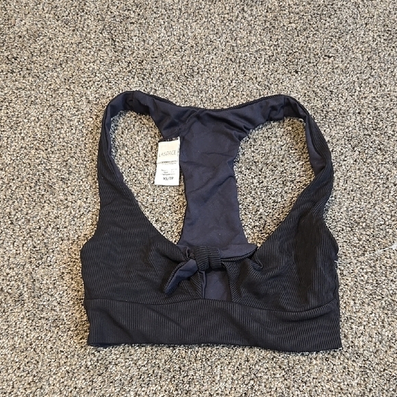 NWOT L Space Black Women's Intimate Top Swim Bikini Sz XS - Picture 1 of 6